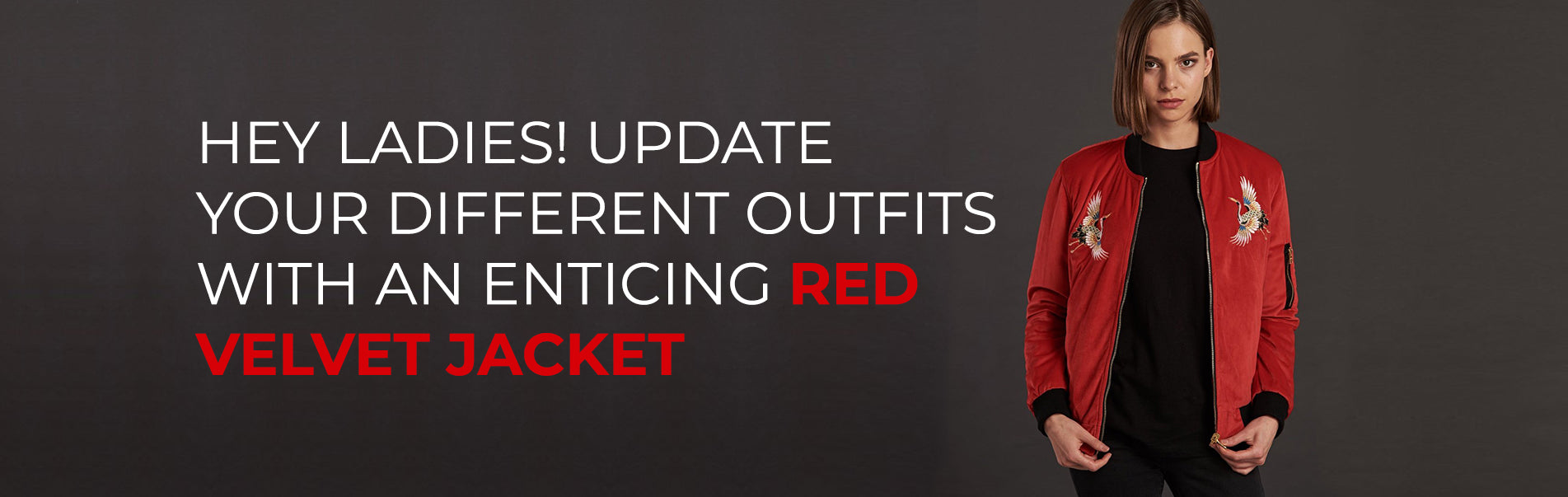 Hey Ladies! Update Your Different Outfits with an Enticing Red Velvet Jacket