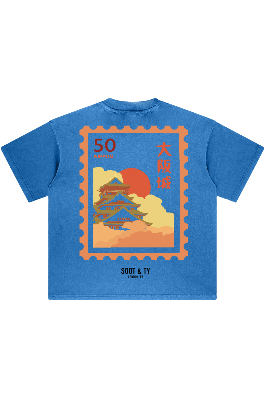 Osaka Palace Stonewash Graphic Relaxed Fit T-Shirt