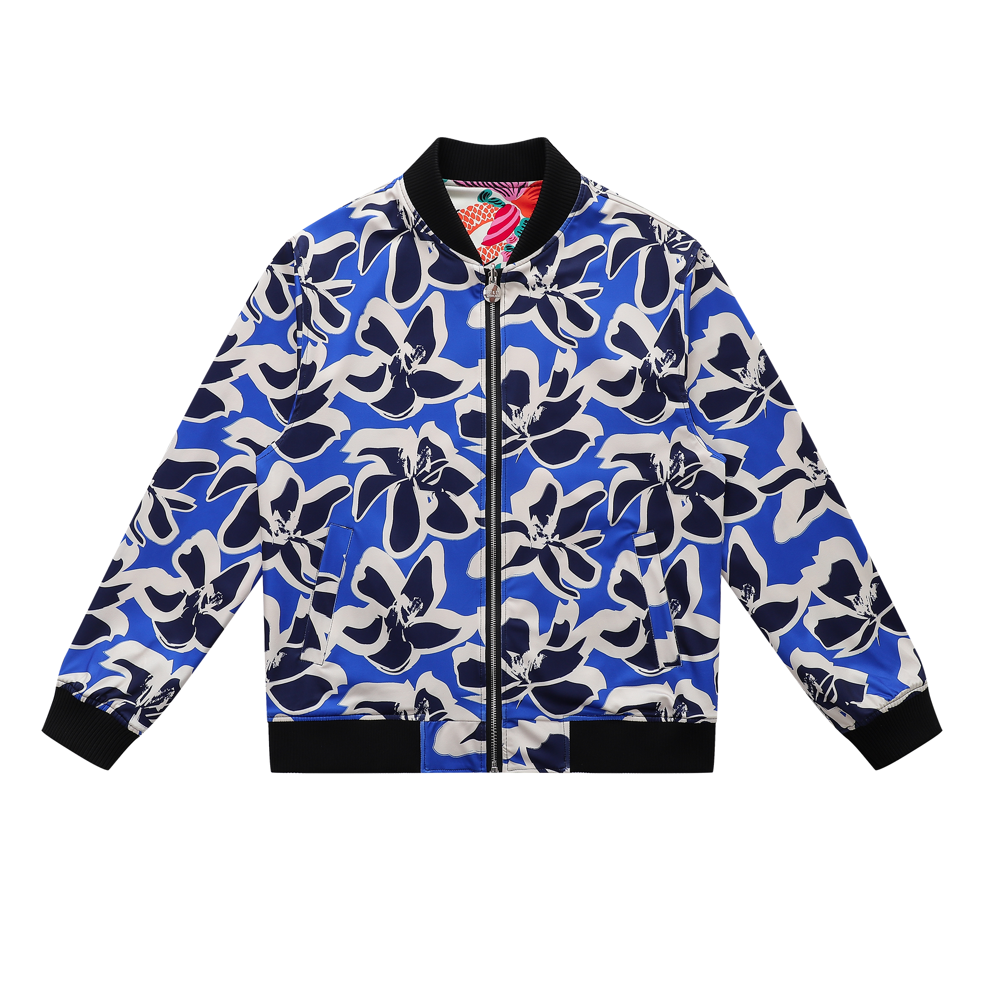 Soot and Ty Koi Green Reversible Bomber Jacket Unisex