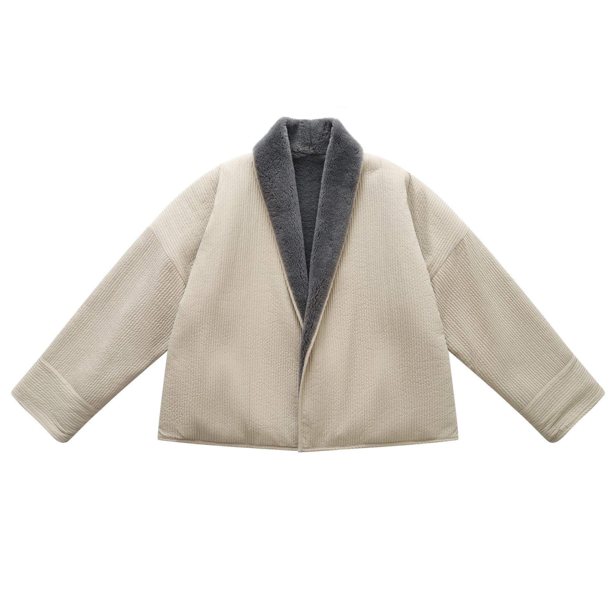 Soot and Ty Reversible Kimono Jacket Unisex Beige