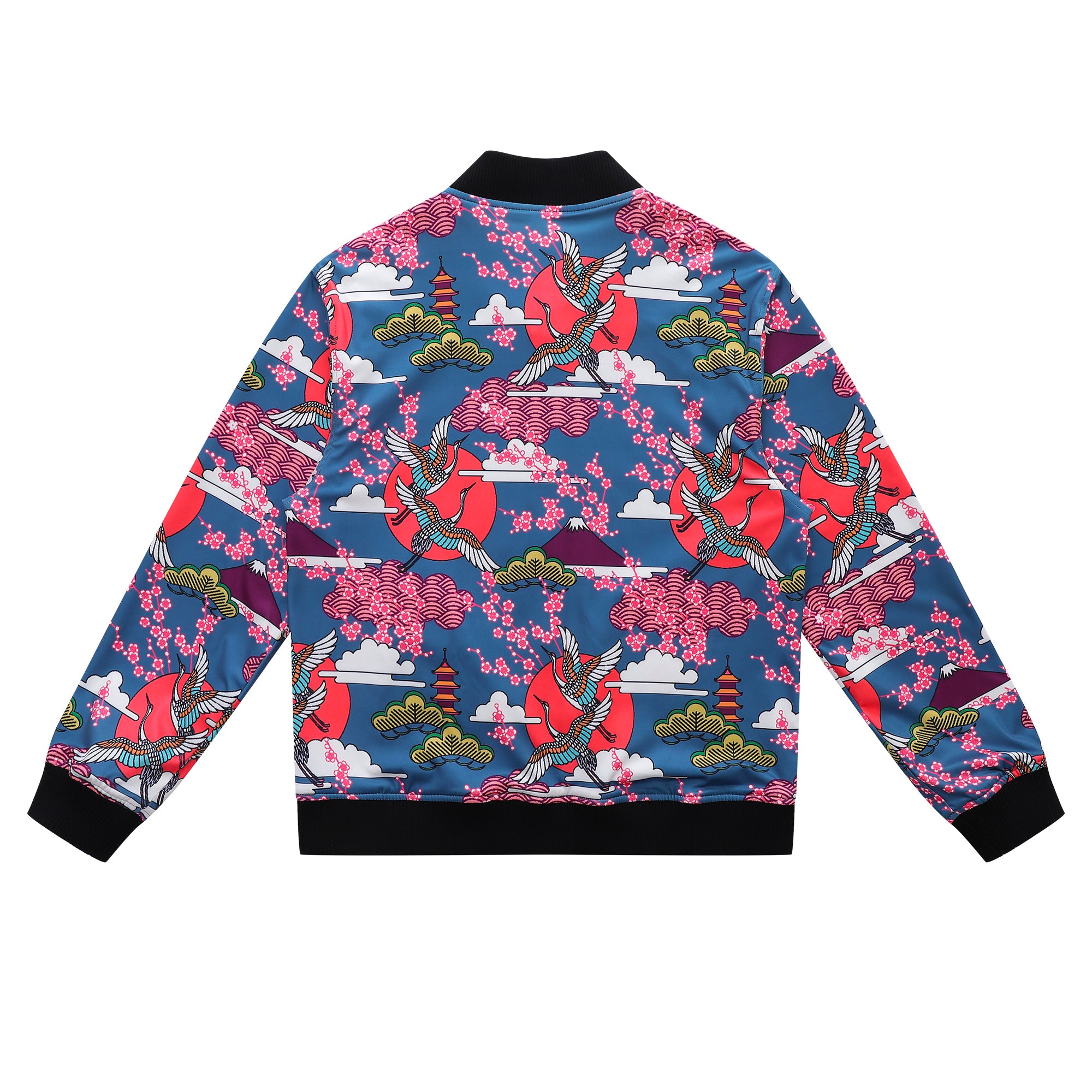 Soot and Ty Reversible Summer Garden Floral Bomber Jacket
