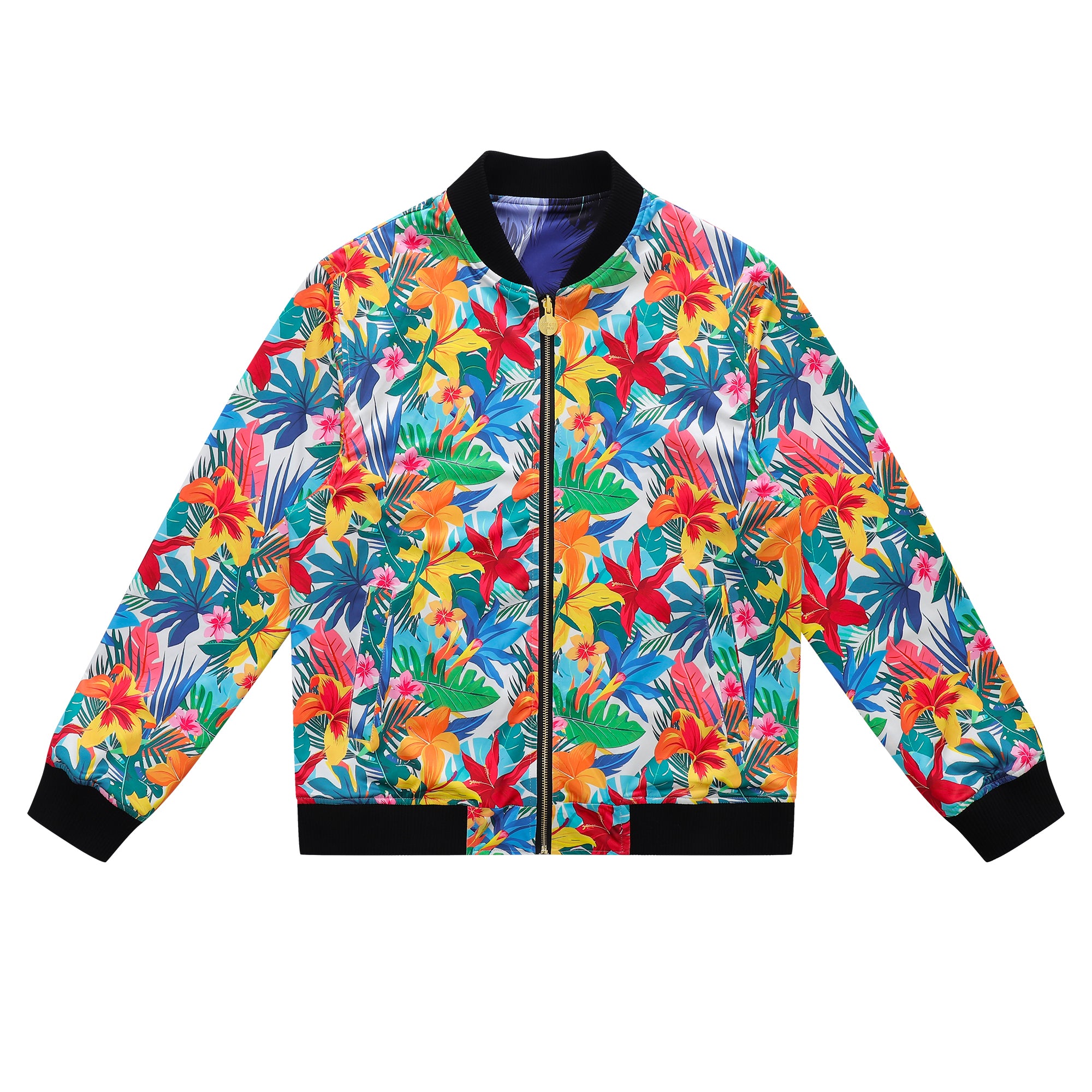 Soot and Ty Reversible Summer Floral Bomber Jacket