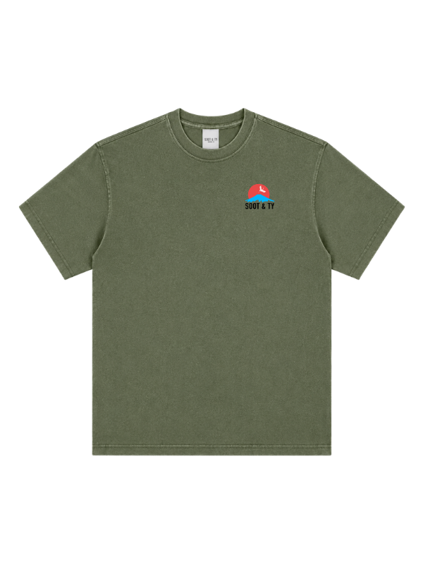 Koi Graphic Stonewash Oversize Fit T-Shirt