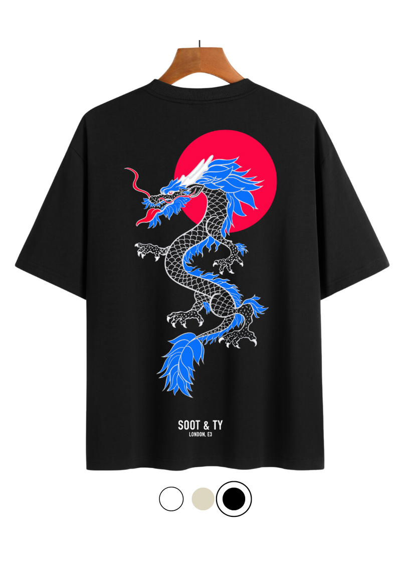 Soot and Ty Dragon Print Relaxed Fit T-Shirt