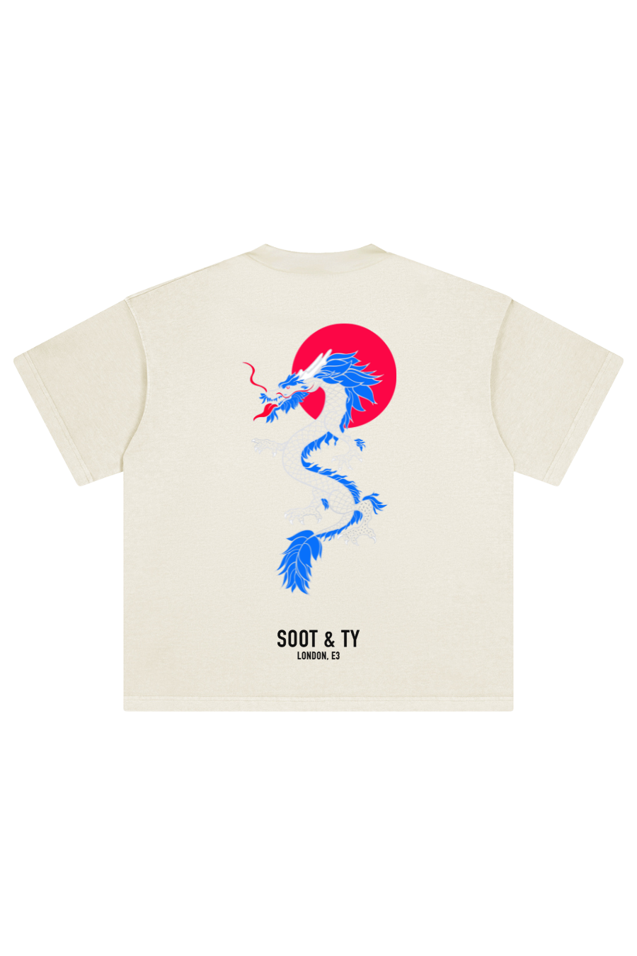 Soot and Ty Stonewash Dragon Relaxed Fit T-Shirt