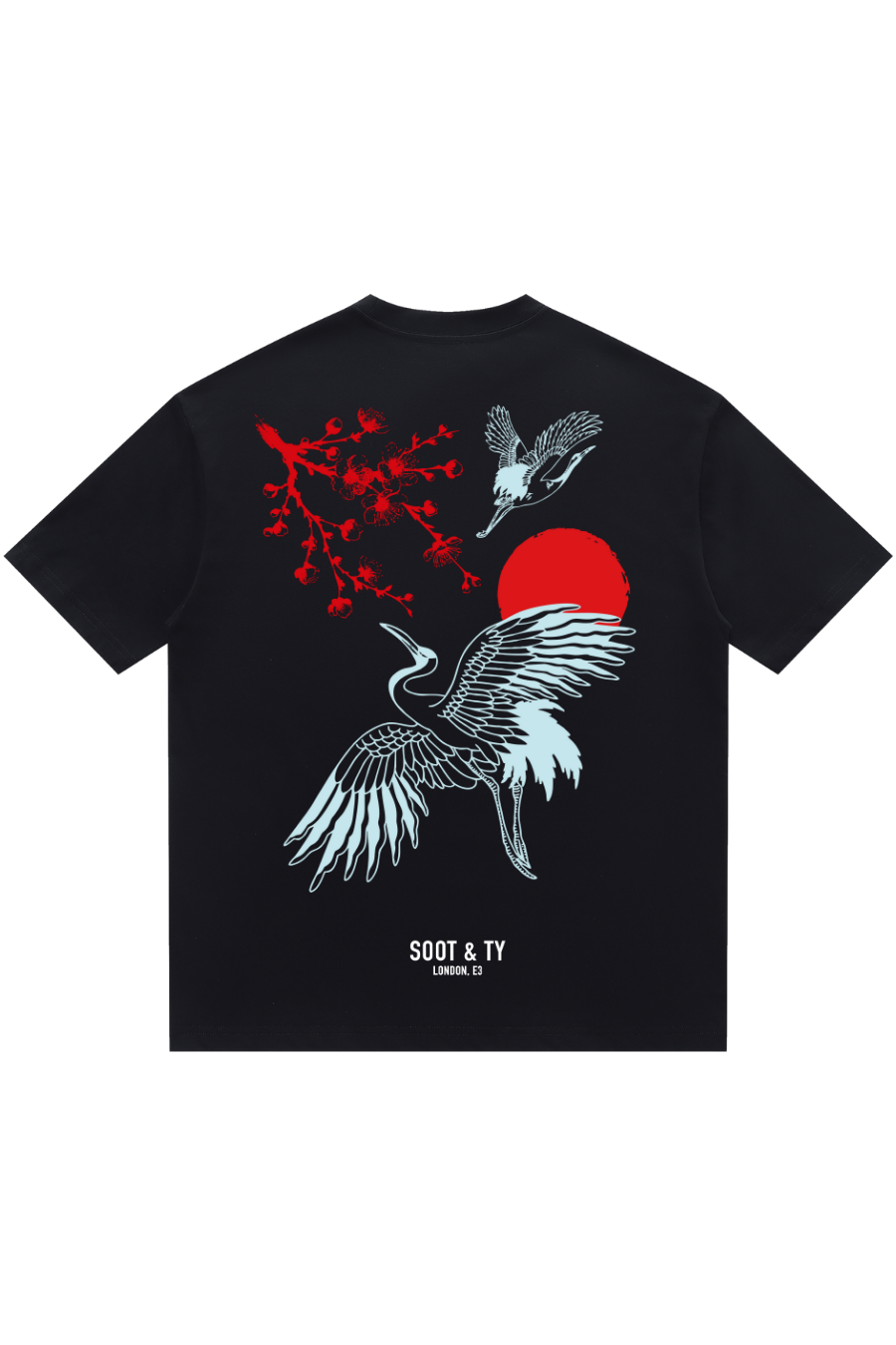 Soot and Ty Neon Cranes Relaxed Fit T-Shirt