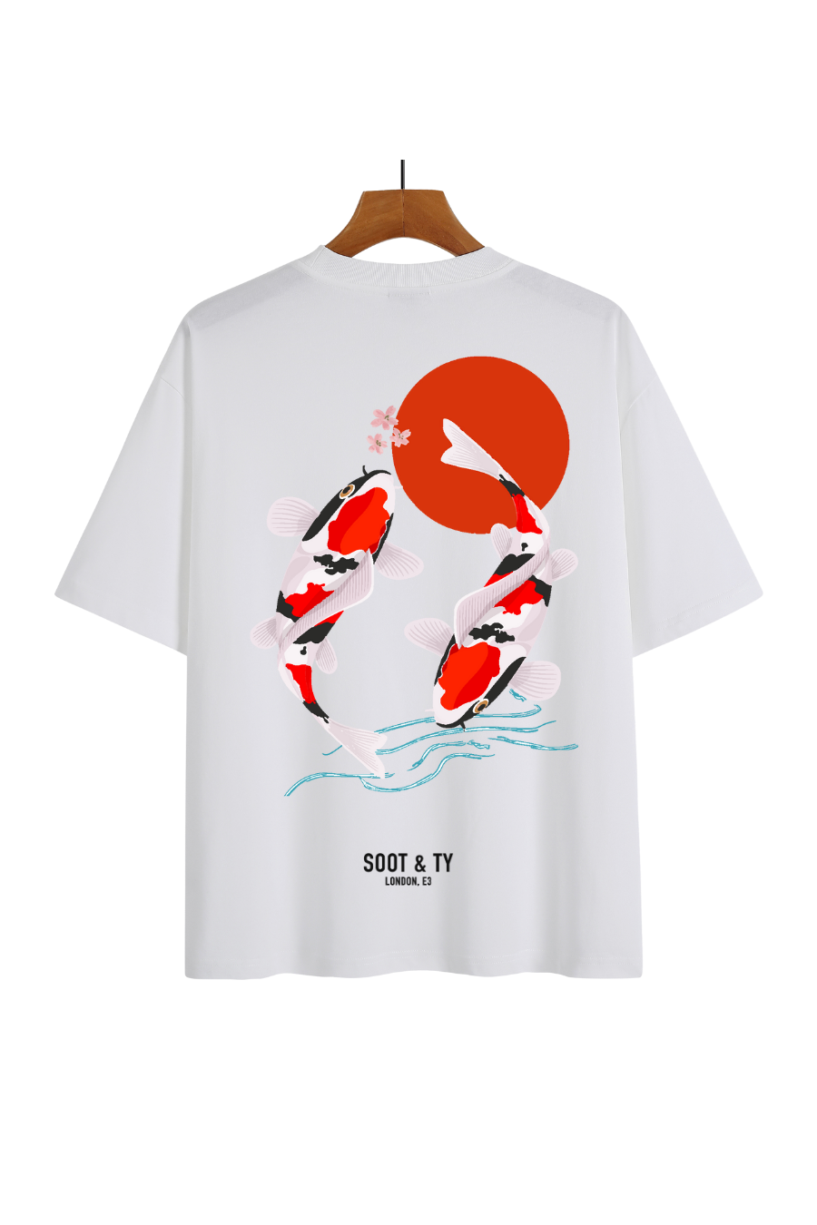 Soot and Ty Koi Print Relaxed Fit T-Shirt