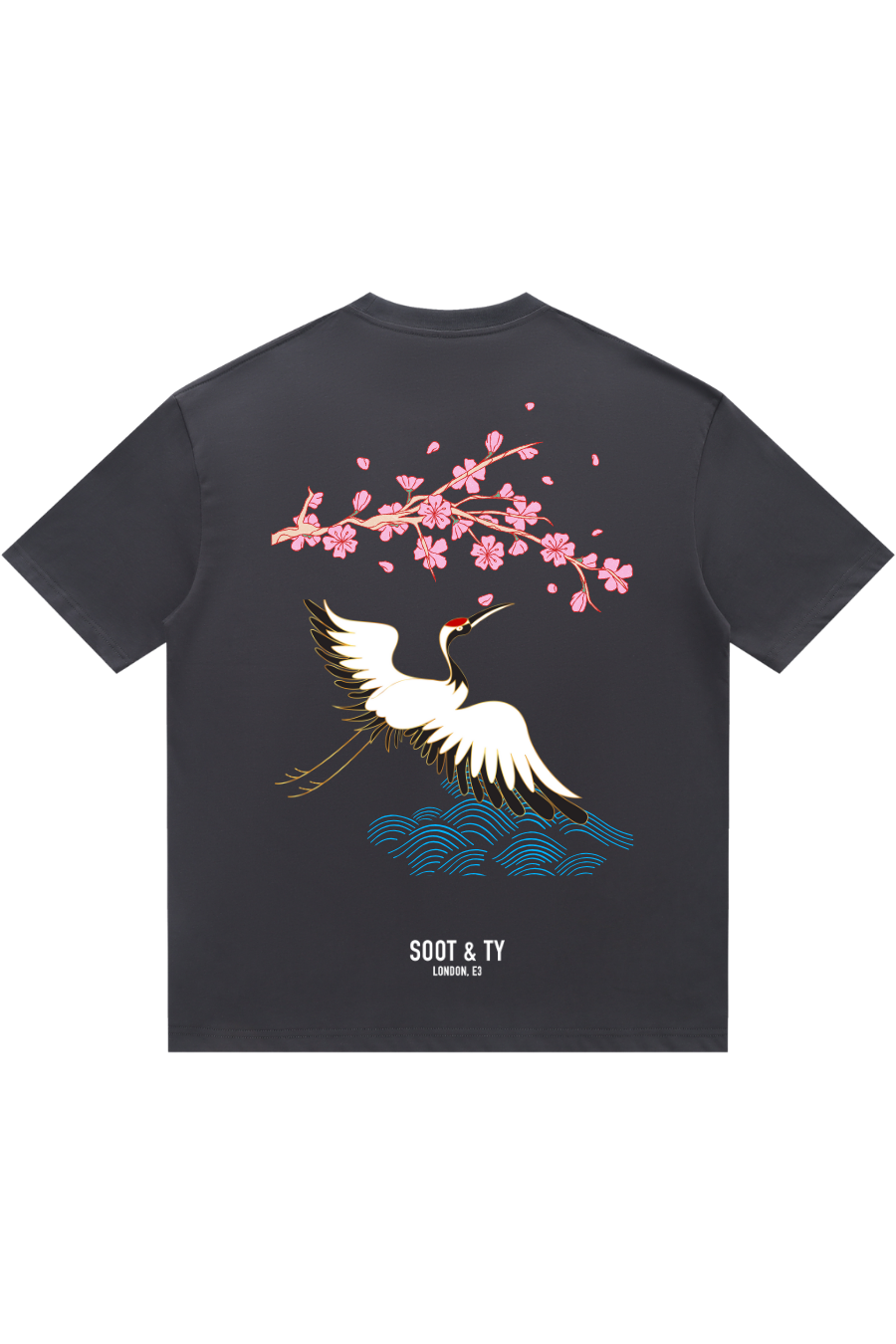 Soot and Ty Pretty Crane Relaxed Fit T-Shirt