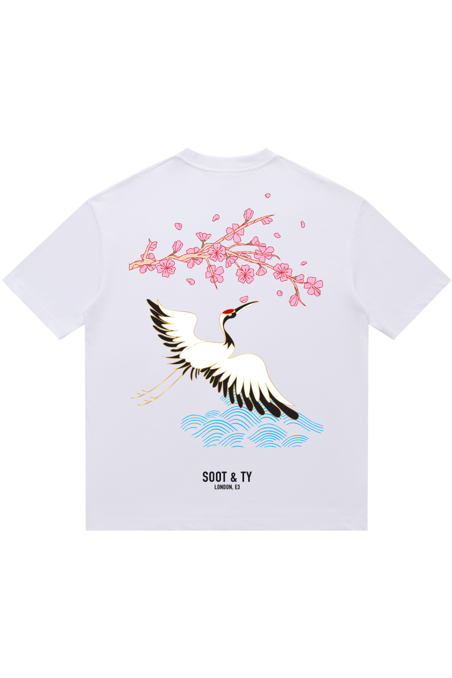 Soot and Ty Pretty Crane Relaxed Fit T-Shirt
