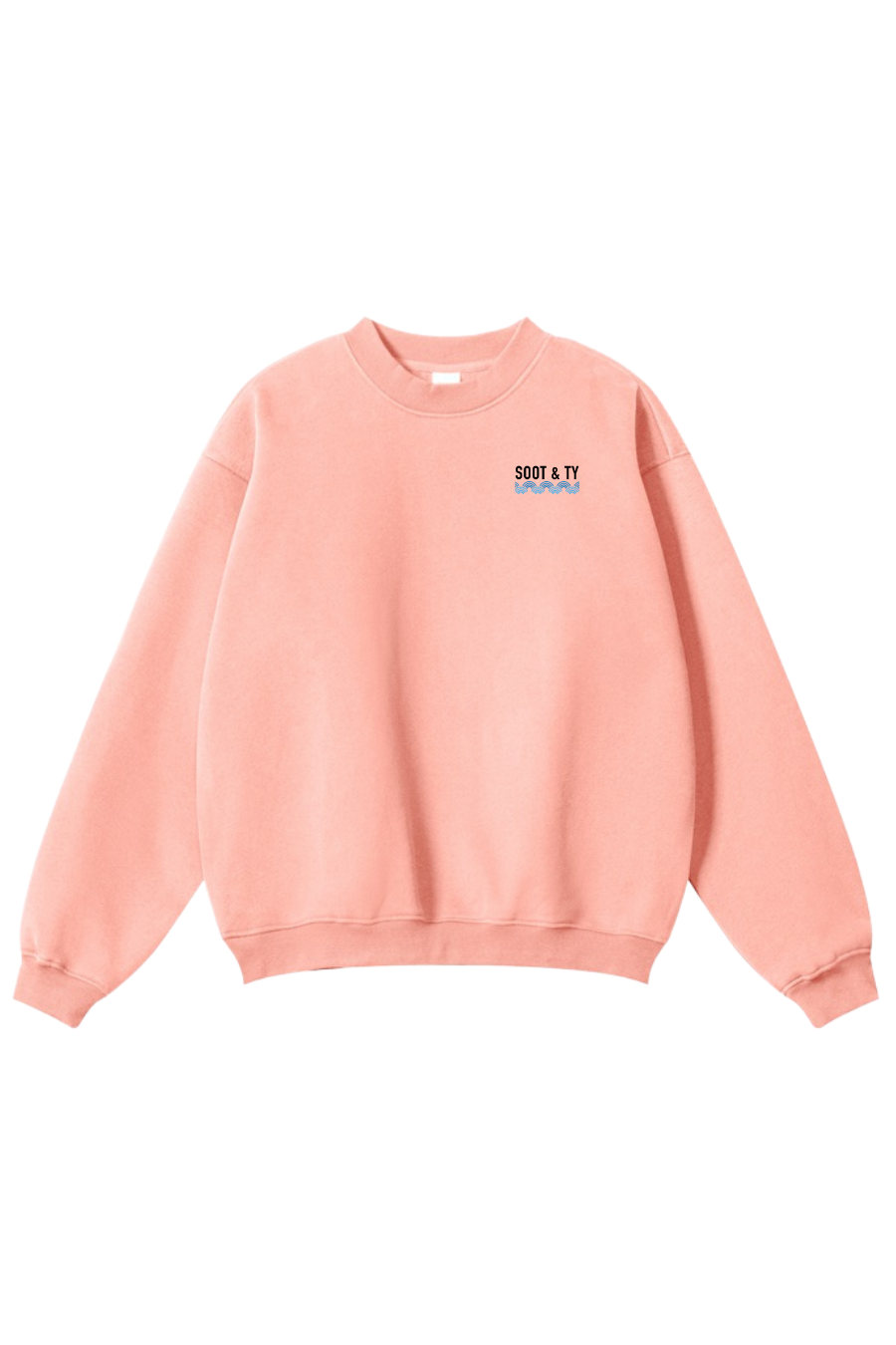 Reflective Crane Wave Print Relaxed Fit Sweatshirt