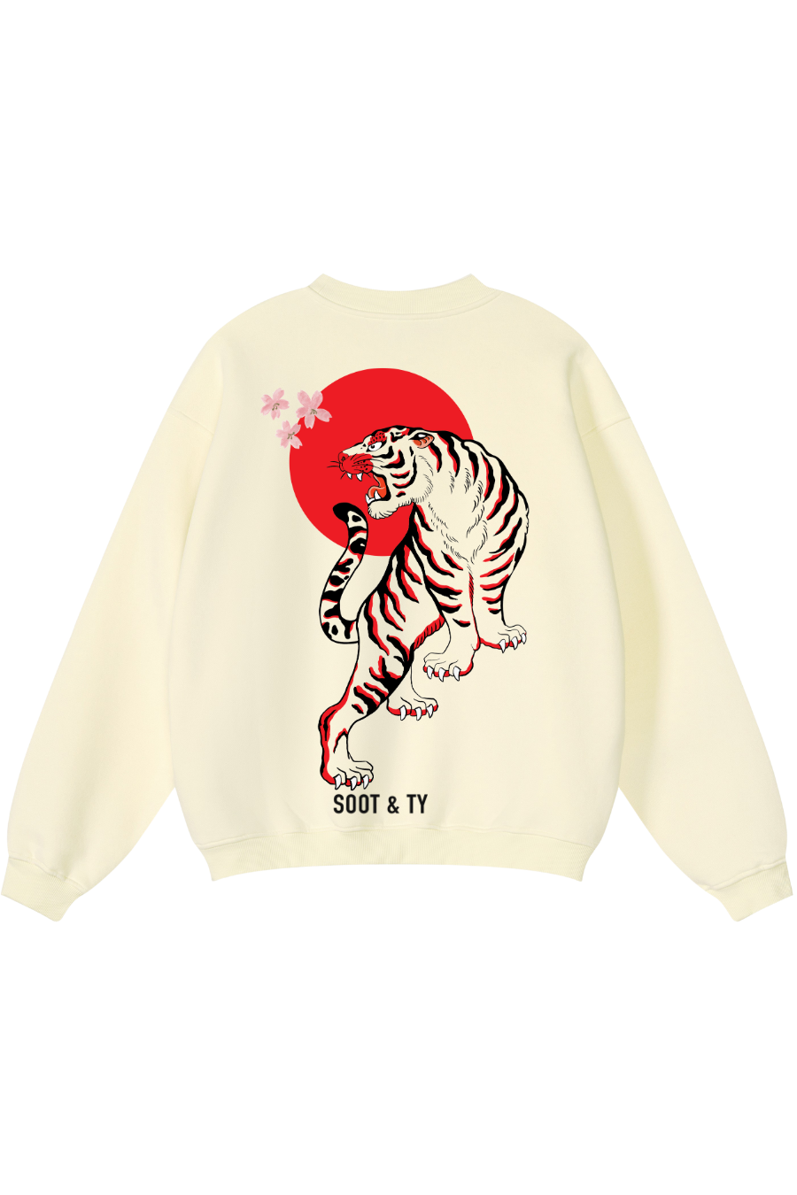 Reflective Tiger Print Relaxed Fit Sweatshirt