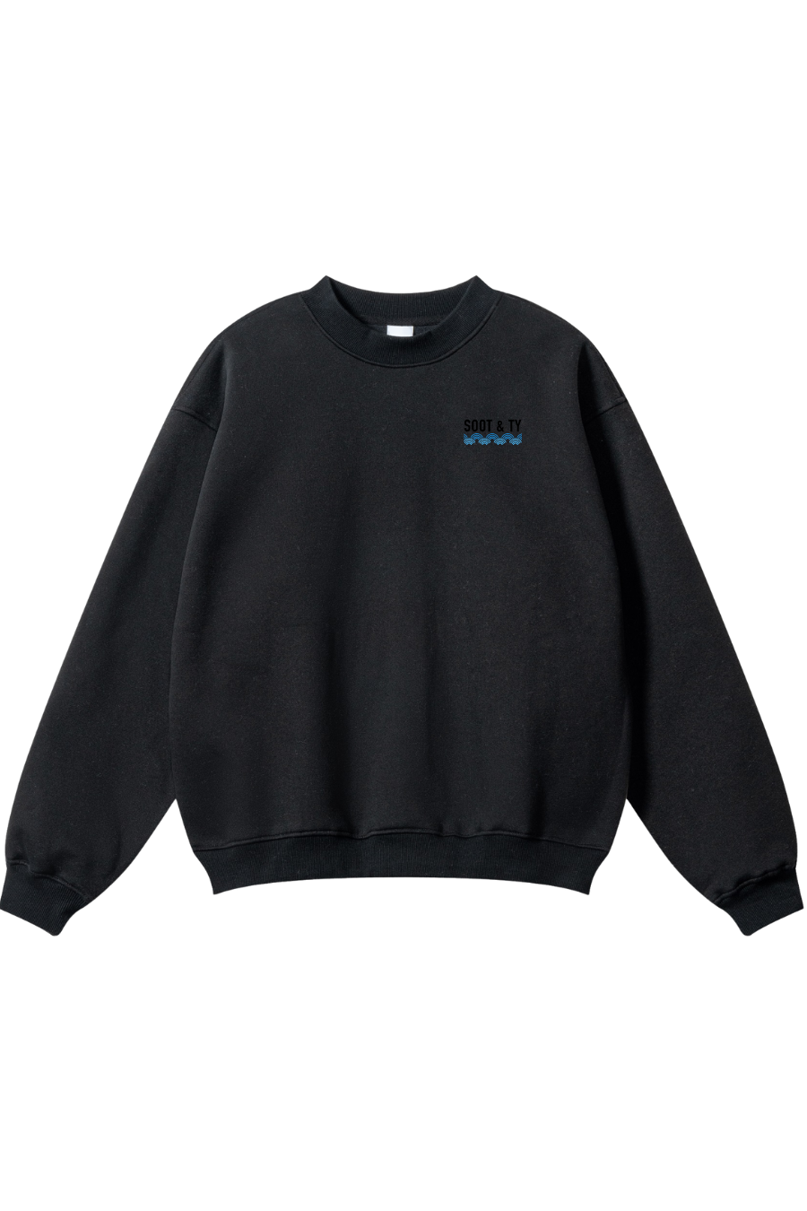 Reflective Pretty Crane Print Relaxed Fit Sweatshirt