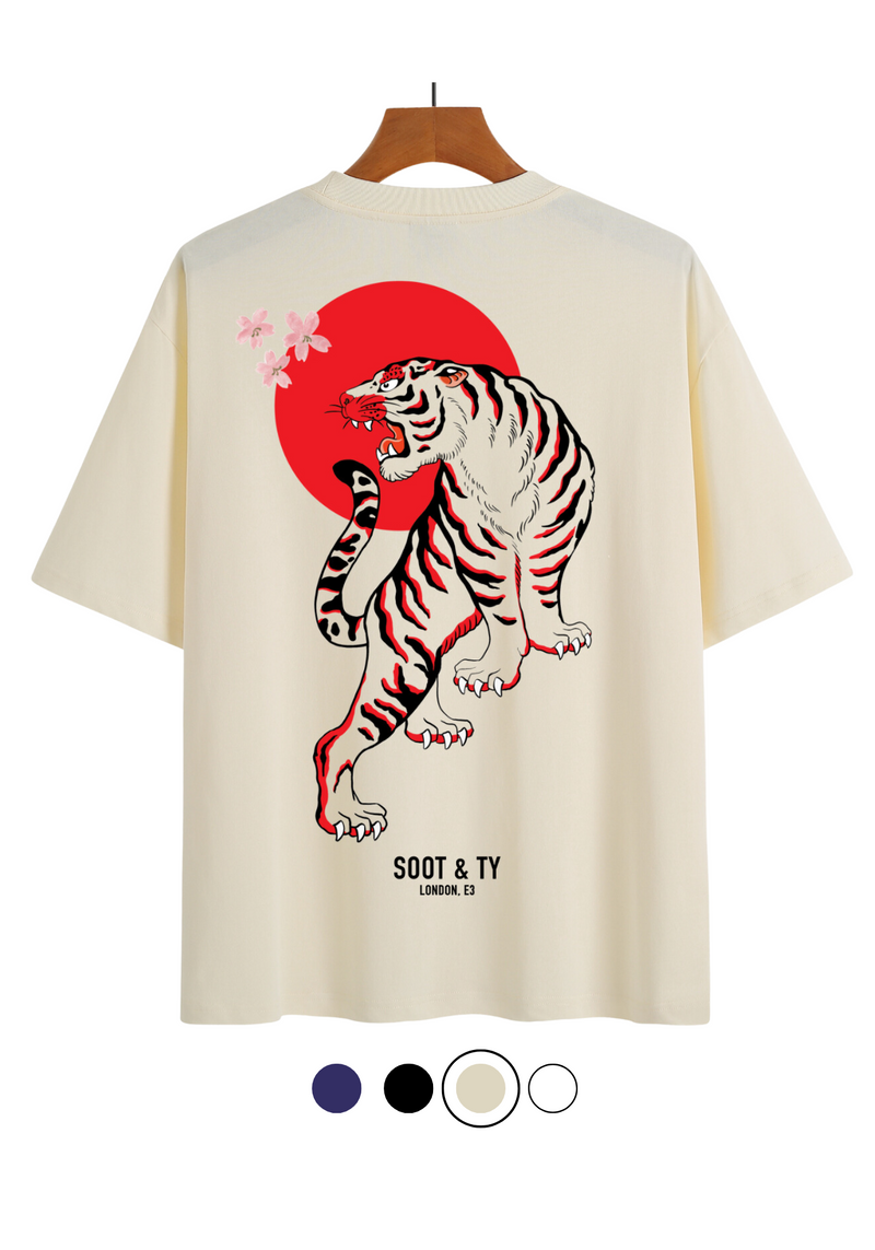 Soot and Ty Tiger Print Relaxed Fit T-Shirt