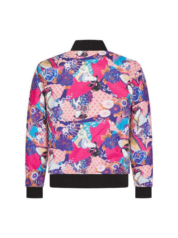 Black Lumiere Tiger Sukajan Reversible Bomber Jacket