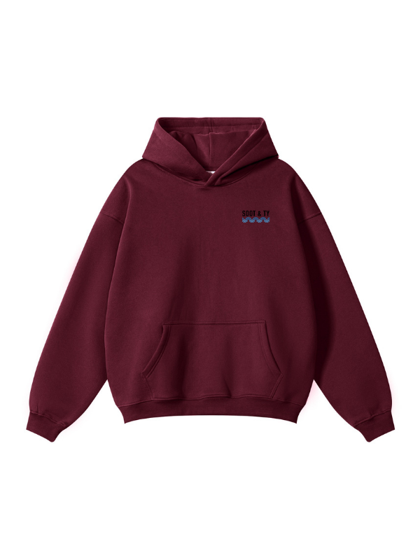 Pretty Crane Reflective Graphic Relaxed Fit Hoodie