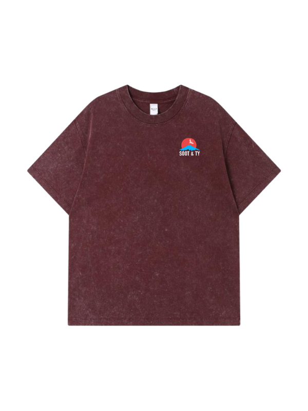 Pretty Crane Stonewash Graphic Relaxed Fit T-Shirt