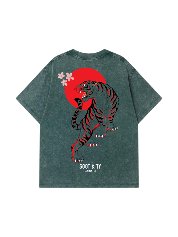 Tiger Stonewash Graphic Relaxed Fit T-Shirt