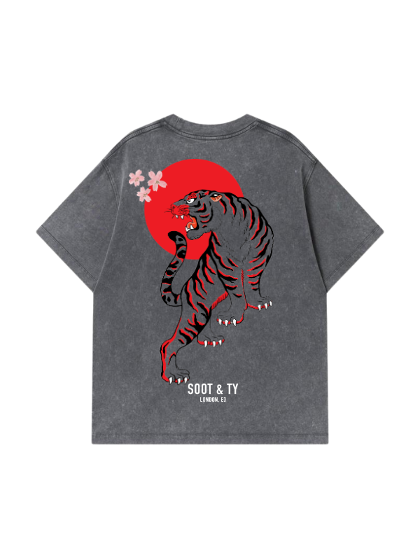Tiger Stonewash Graphic Relaxed Fit T-Shirt