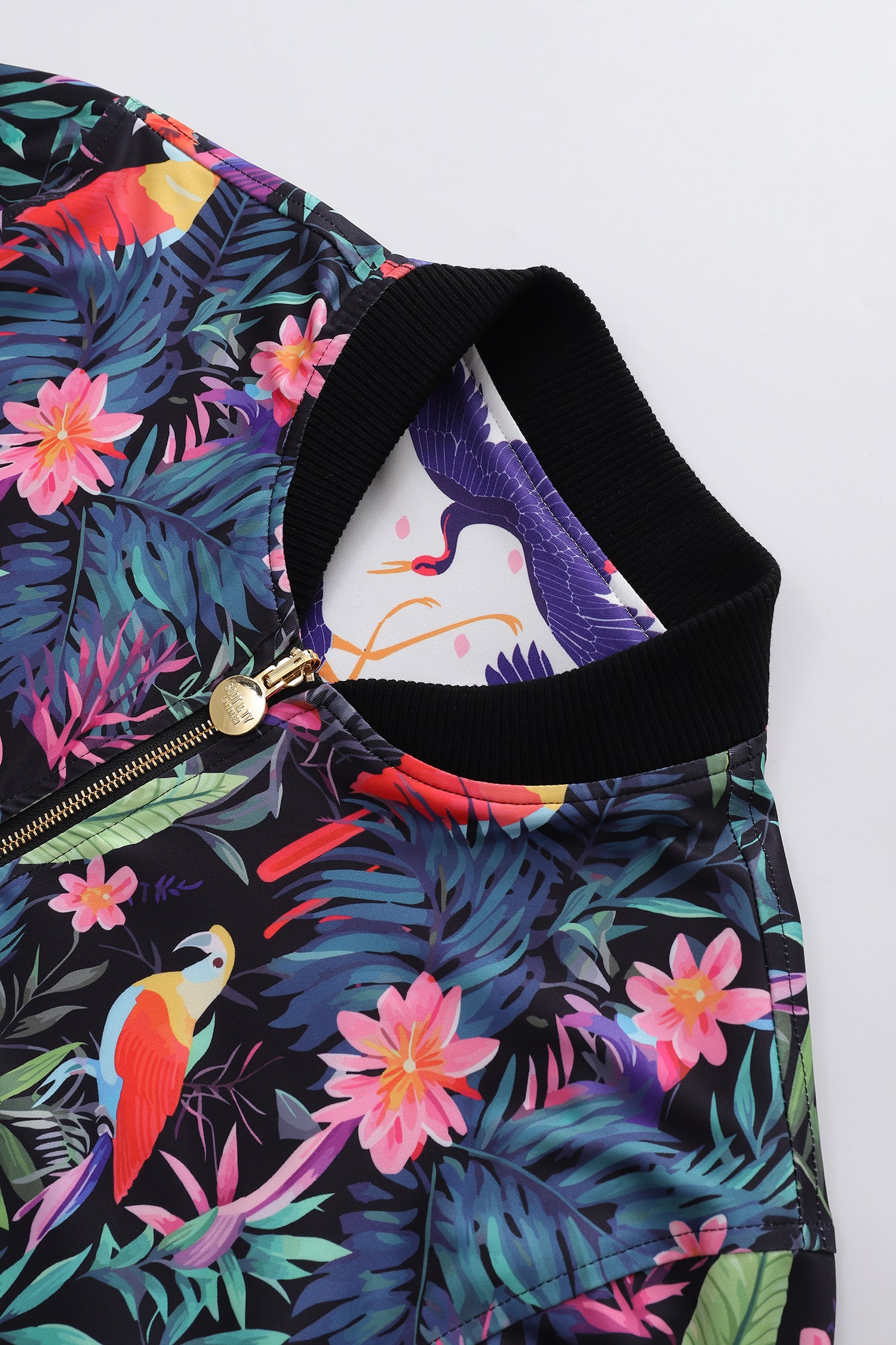 Soot and Ty Empress' Garden Reversible Bomber Jacket