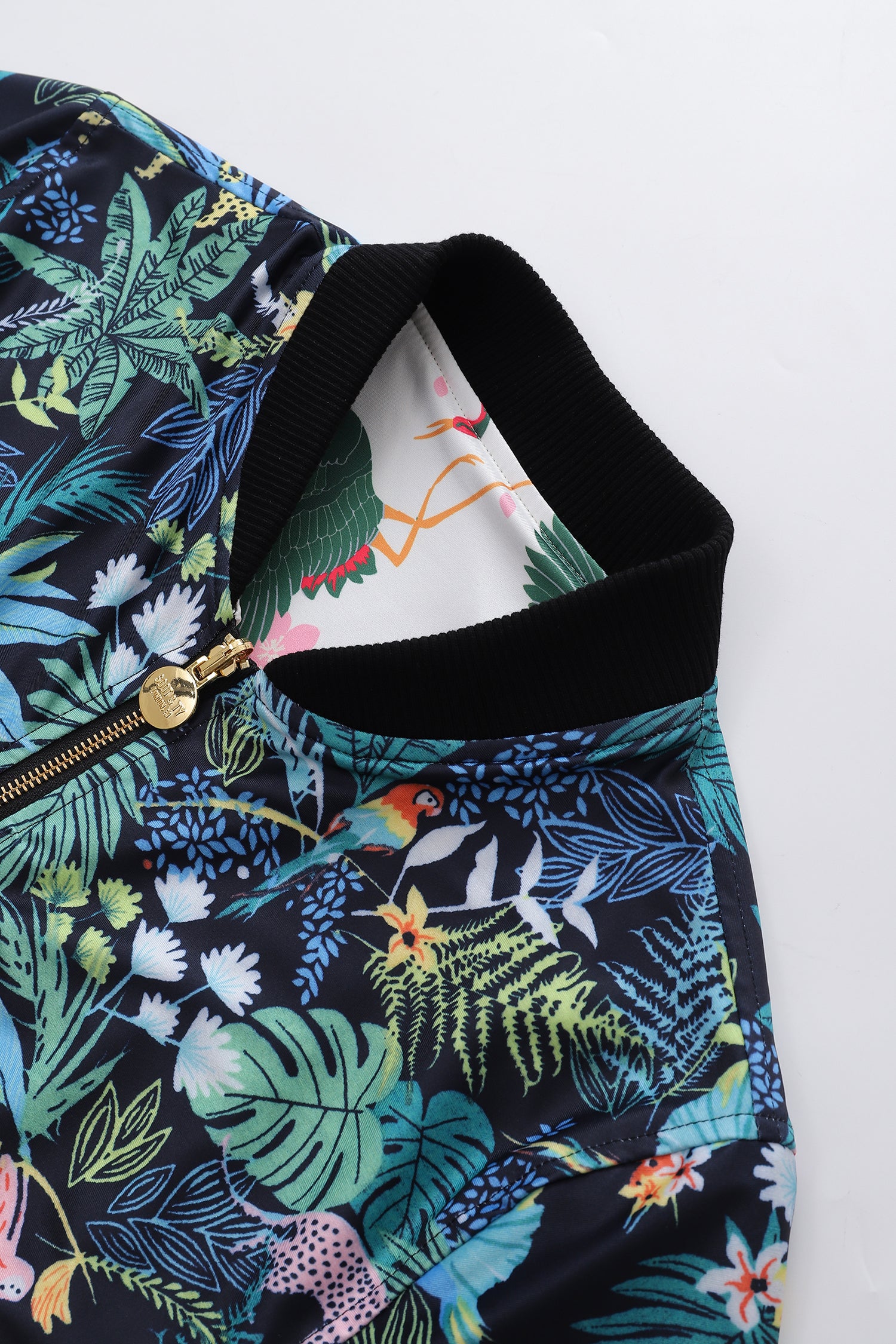 Soot and Ty Tropical Beauty Reversible Bomber Jacket