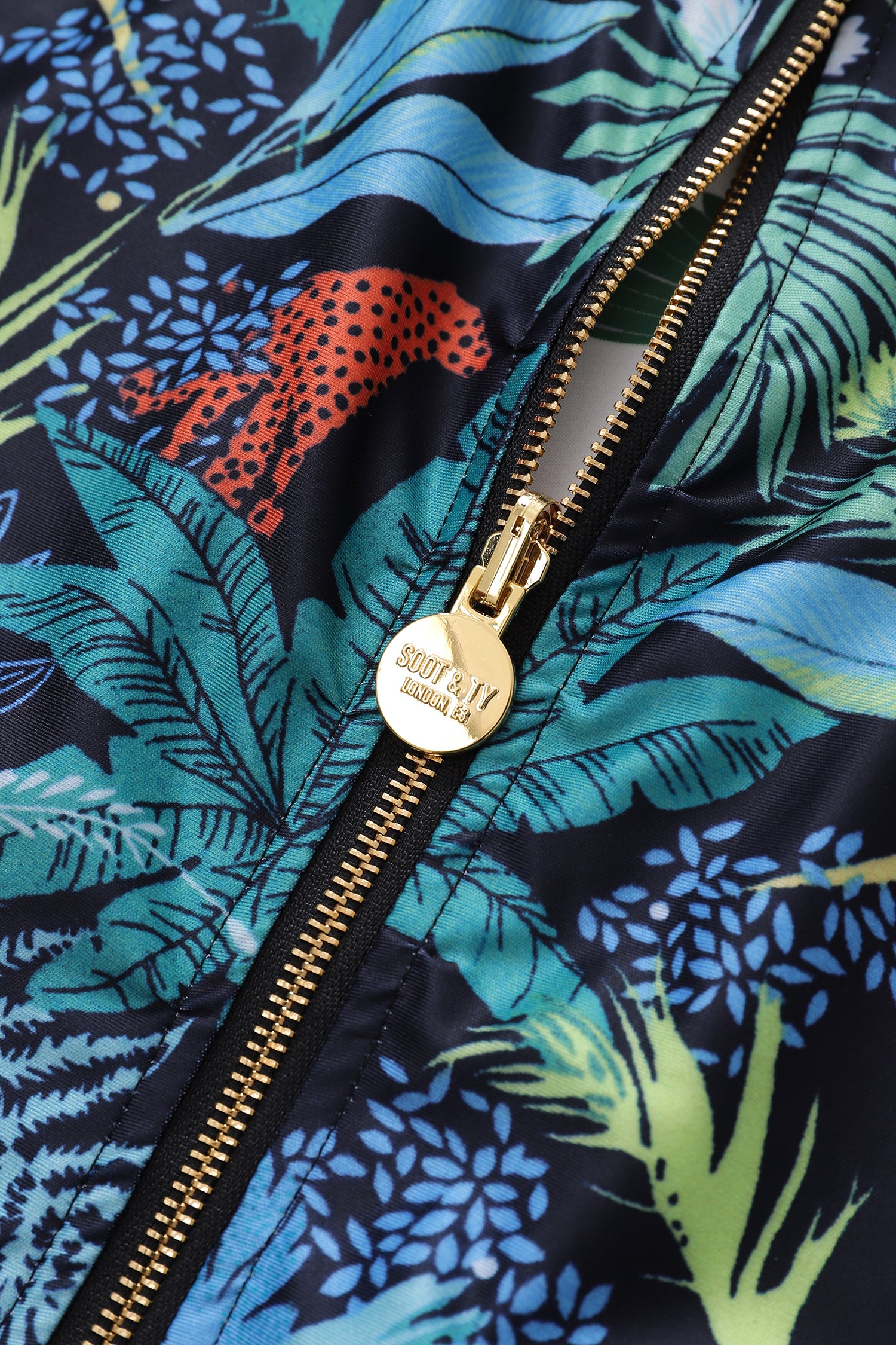 Soot and Ty Tropical Beauty Reversible Bomber Jacket