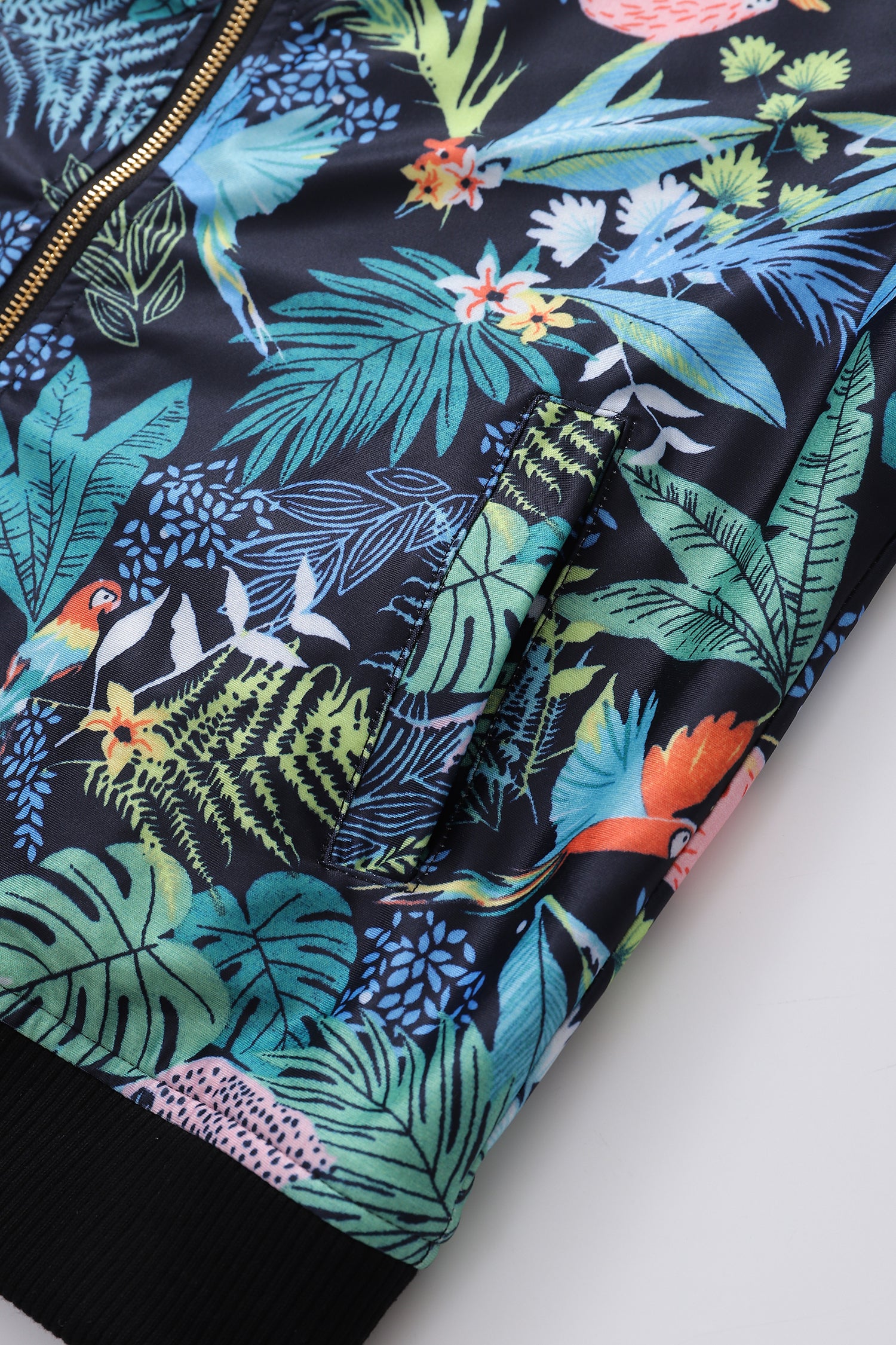 Soot and Ty Tropical Beauty Reversible Bomber Jacket