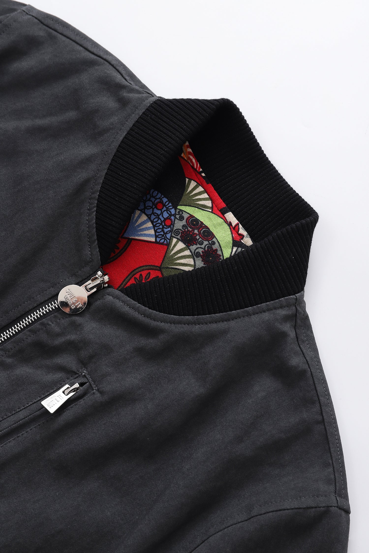 Classic Reversible Chore Bomber Jacket Dark Grey