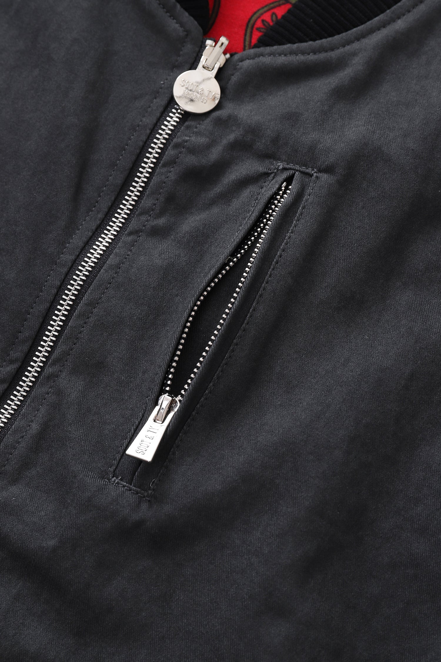 Classic Reversible Chore Bomber Jacket Dark Grey