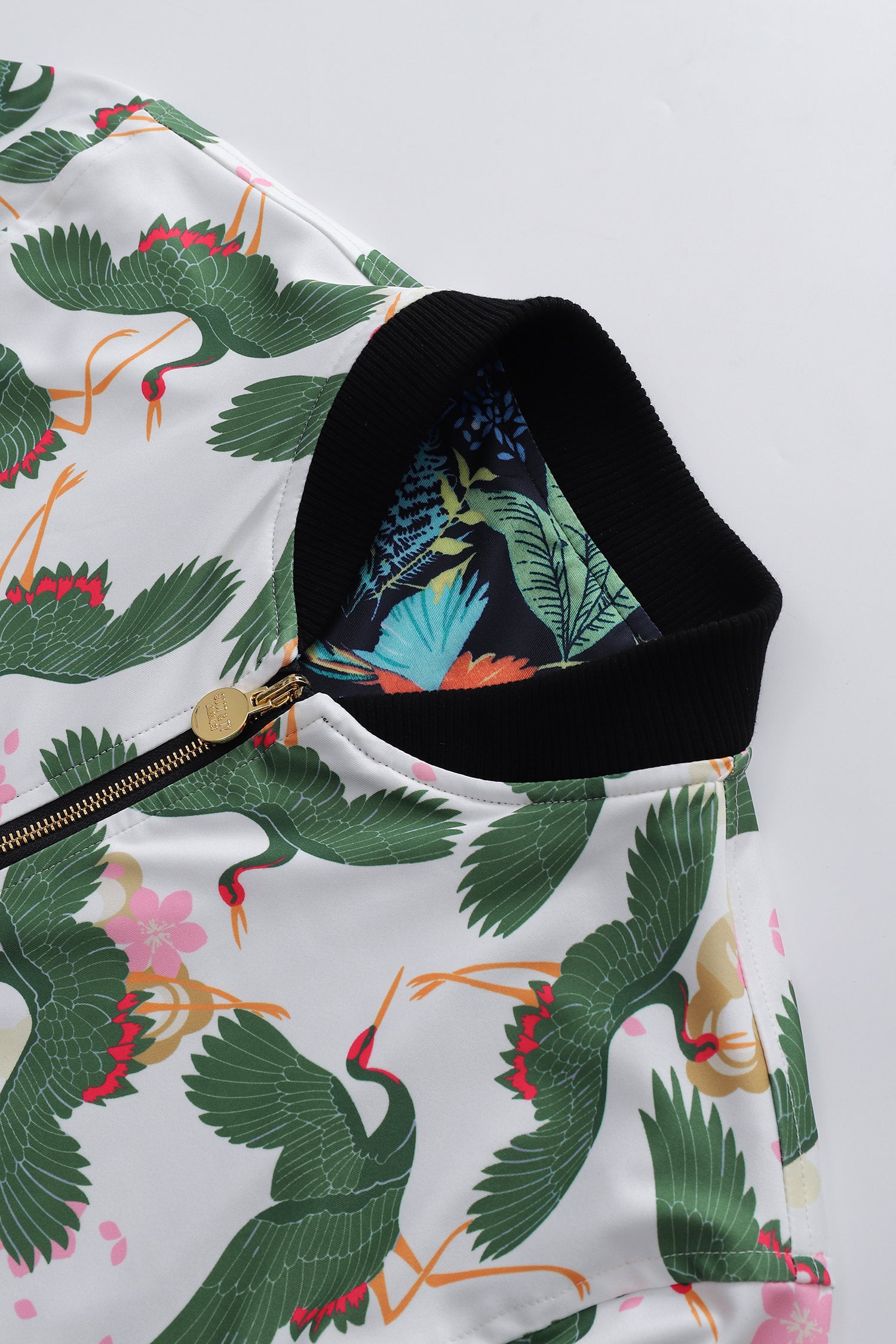 Soot and Ty Tropical Beauty Reversible Bomber Jacket