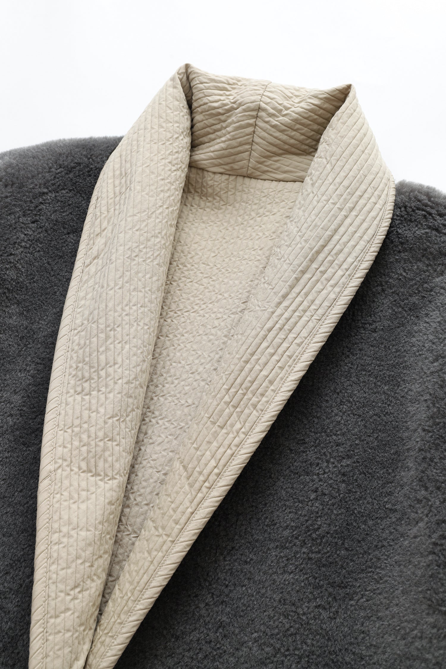 Soot and Ty Reversible Kimono Jacket Unisex Beige