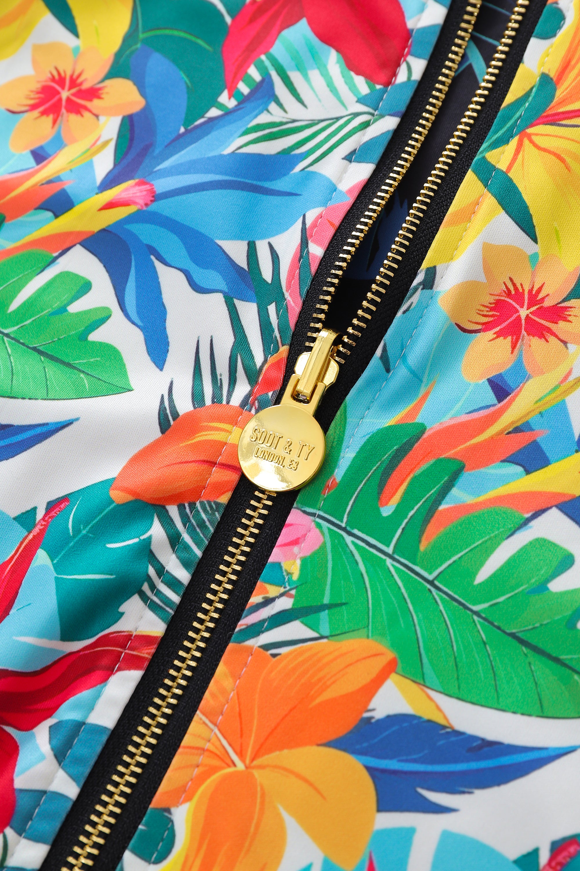 Soot and Ty Reversible Summer Floral Bomber Jacket