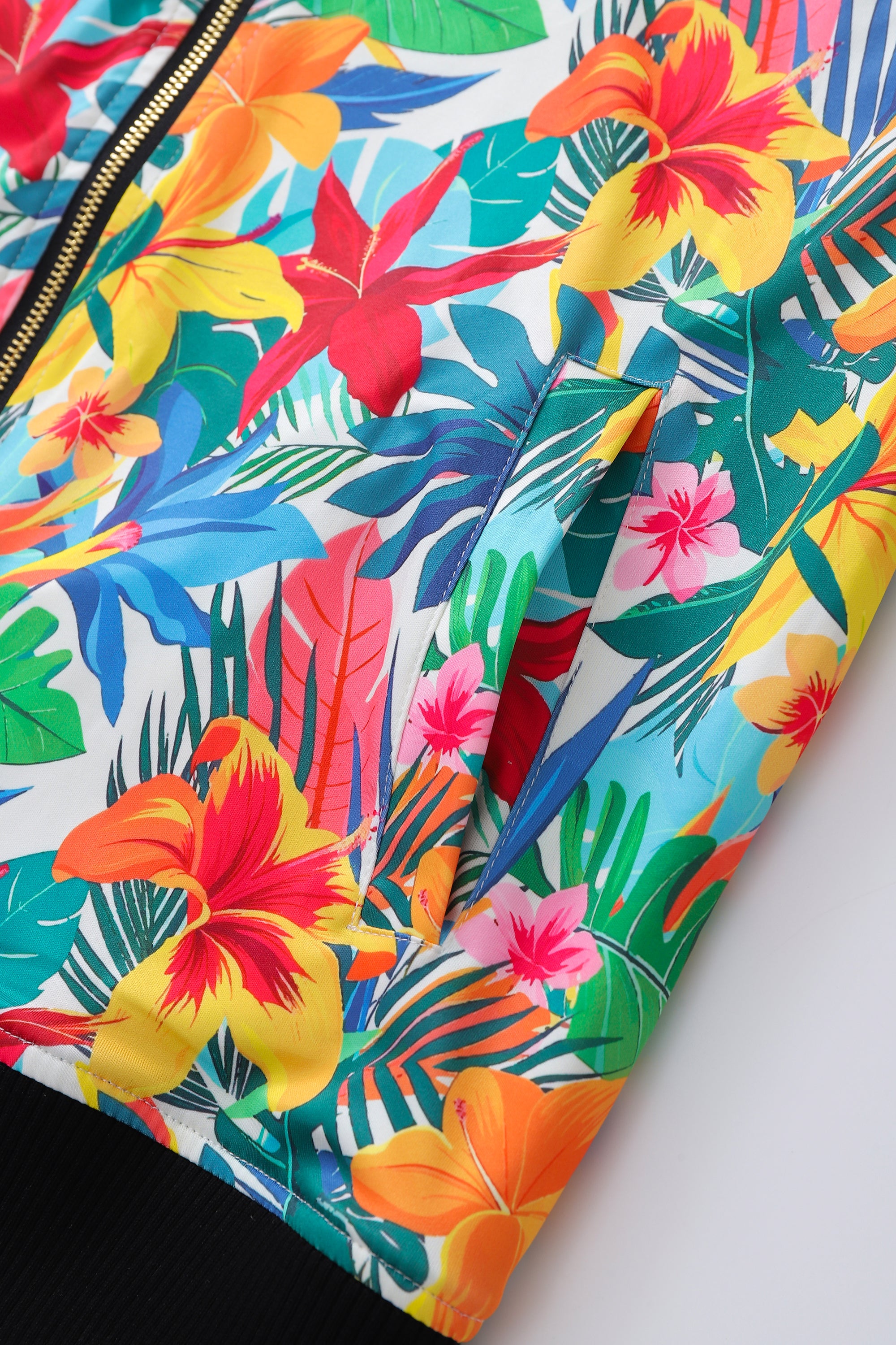 Soot and Ty Reversible Summer Floral Bomber Jacket