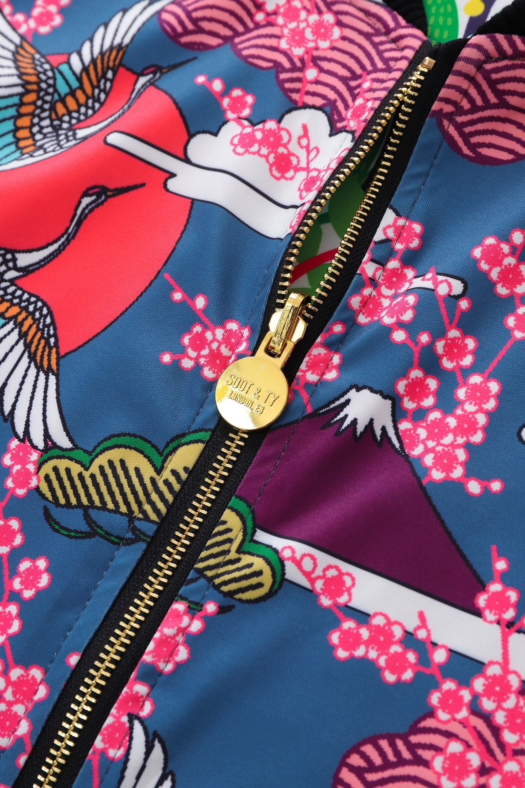 Soot and Ty Reversible Summer Garden Floral Bomber Jacket