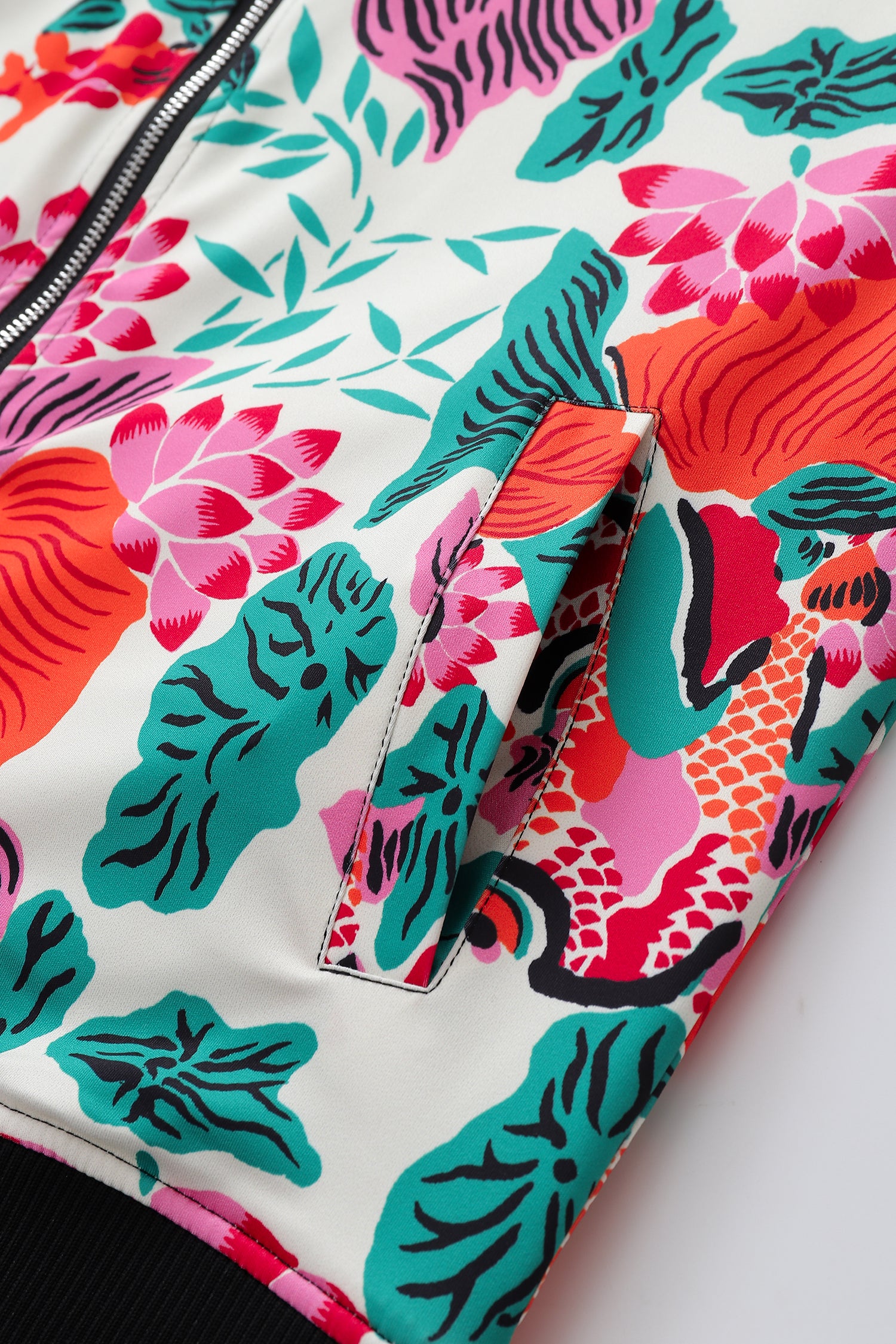 Soot and Ty Koi Green Reversible Bomber Jacket Unisex