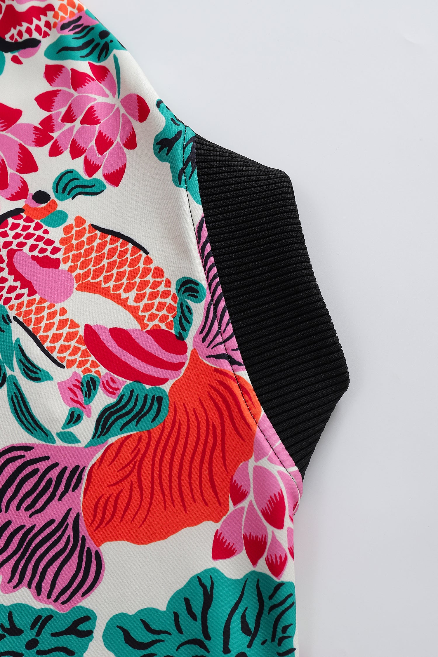 Soot and Ty Koi Green Reversible Bomber Jacket Unisex