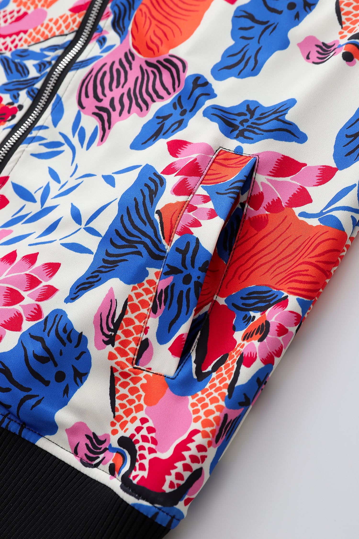 Soot and Ty Koi Orange Reversible Bomber Jacket Unisex