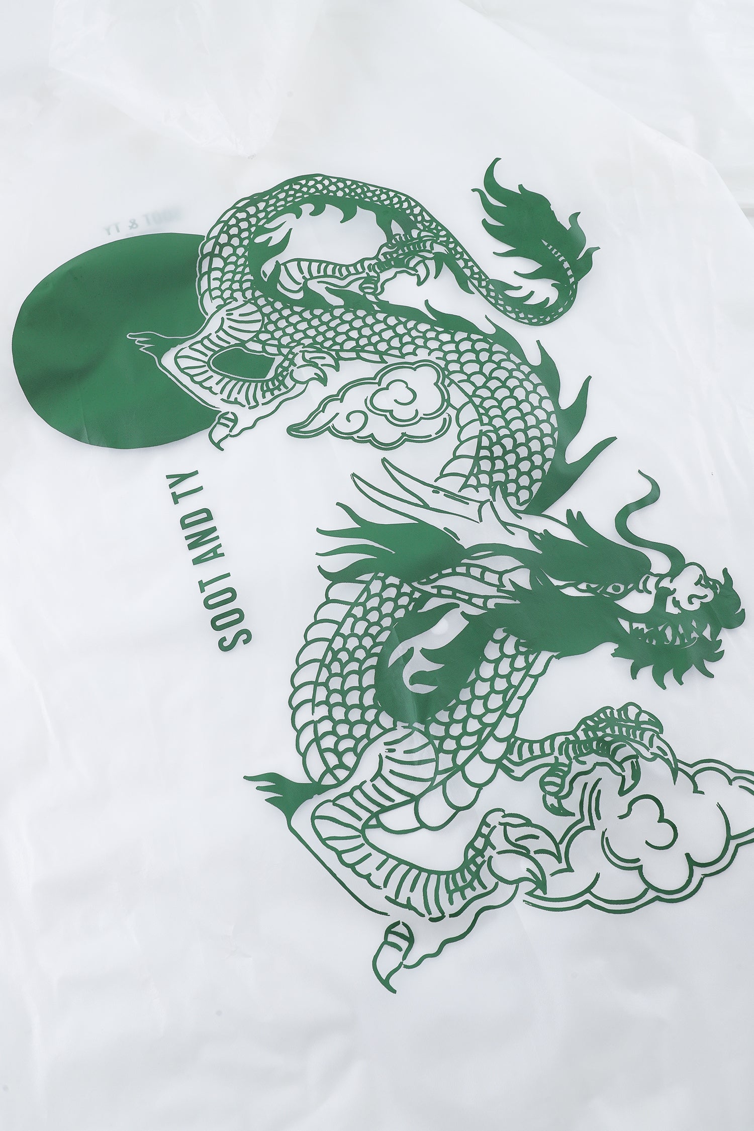 Festival + Re-Usable Travel Raincoat Waterproof Dragon Print with Hood