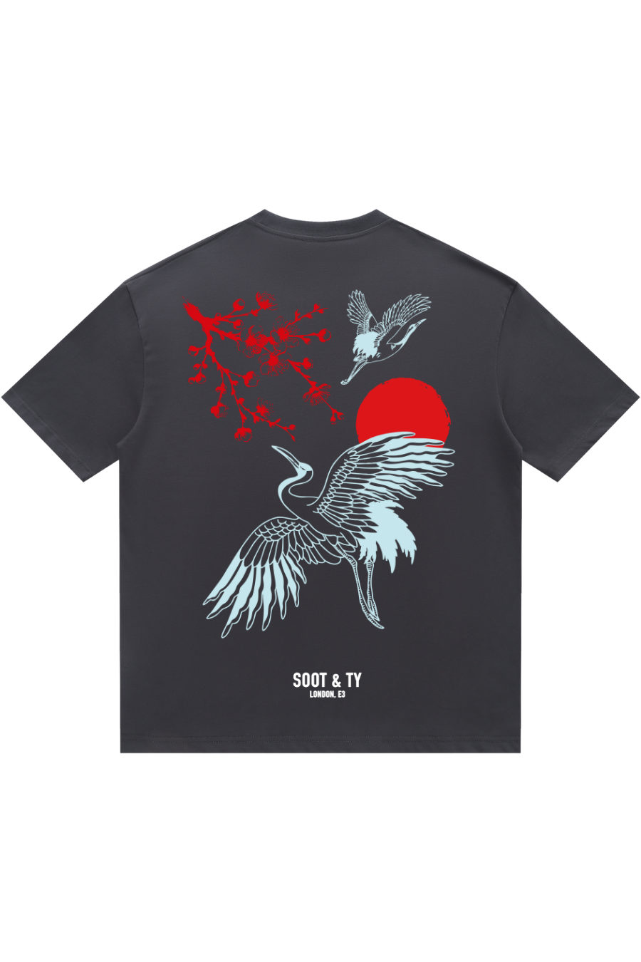 Soot and Ty Neon Cranes Relaxed Fit T-Shirt