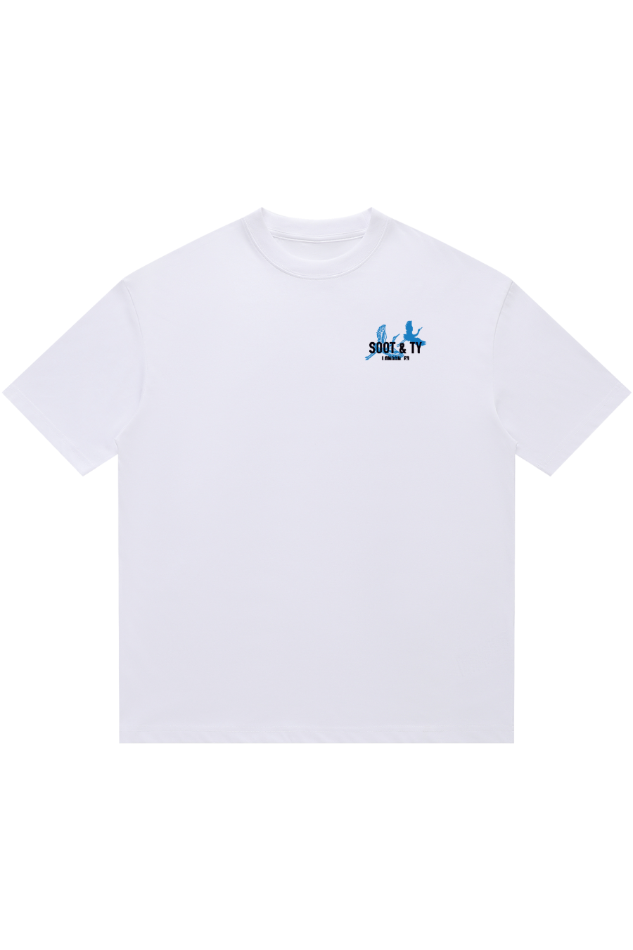 Soot and Ty Black Cranes Relaxed Fit T-Shirt