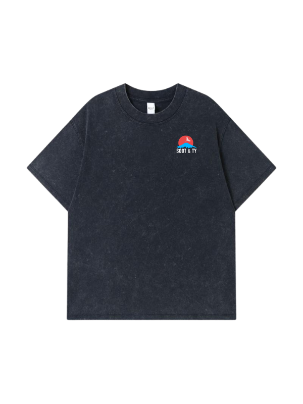 Flying Crane Stonewash Graphic Relaxed Fit T-Shirt
