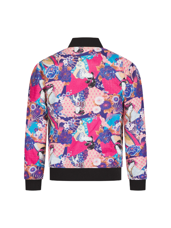 Olive Lumiere Tiger Sukajan Reversible Bomber Jacket