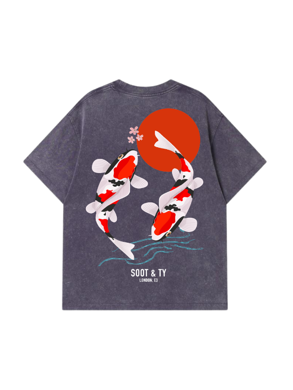 Koi Stonewash Graphic Relaxed Fit T-Shirt