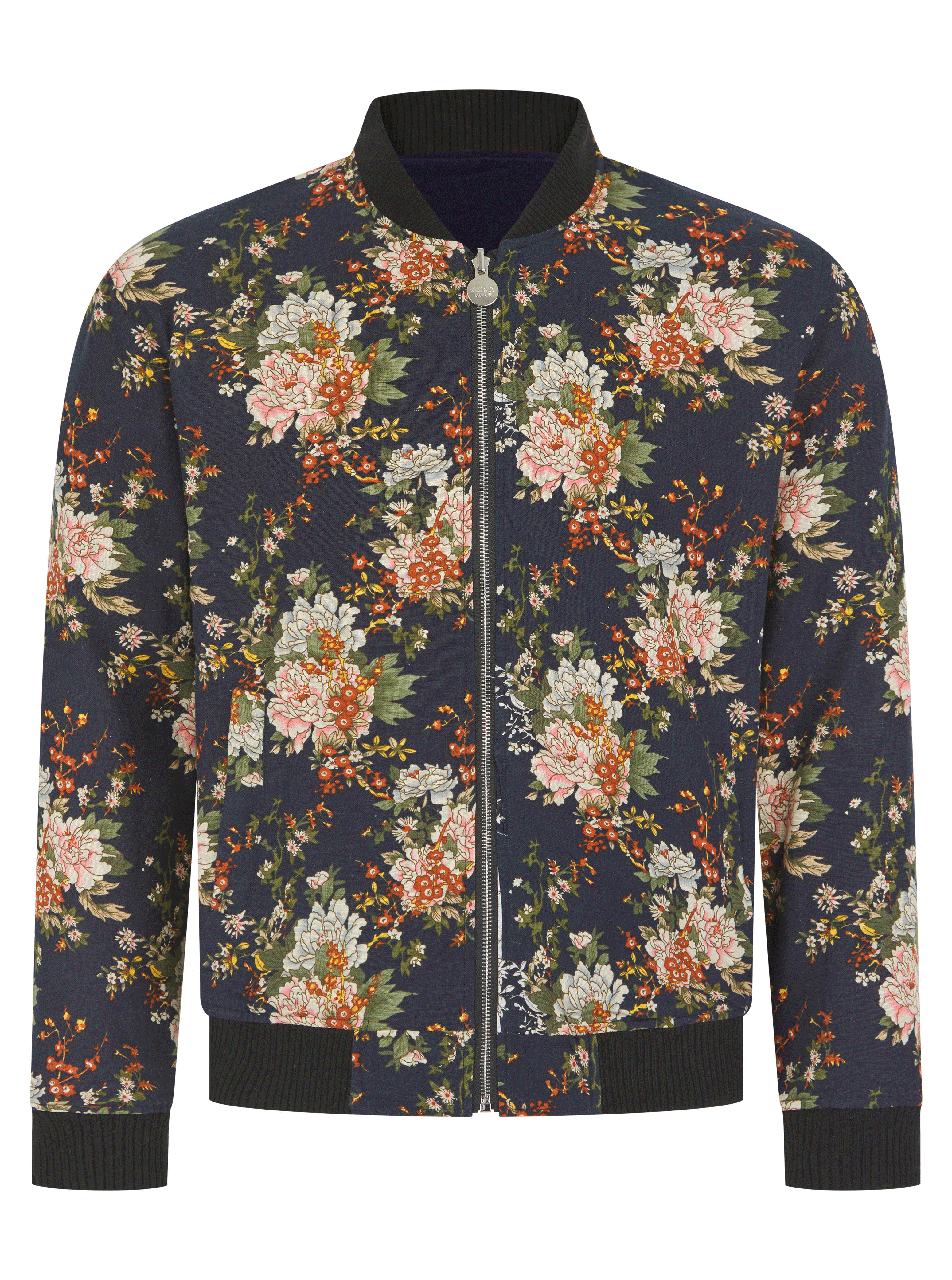 Classic Velvet Navy Reversible Navy Bomber Jacket