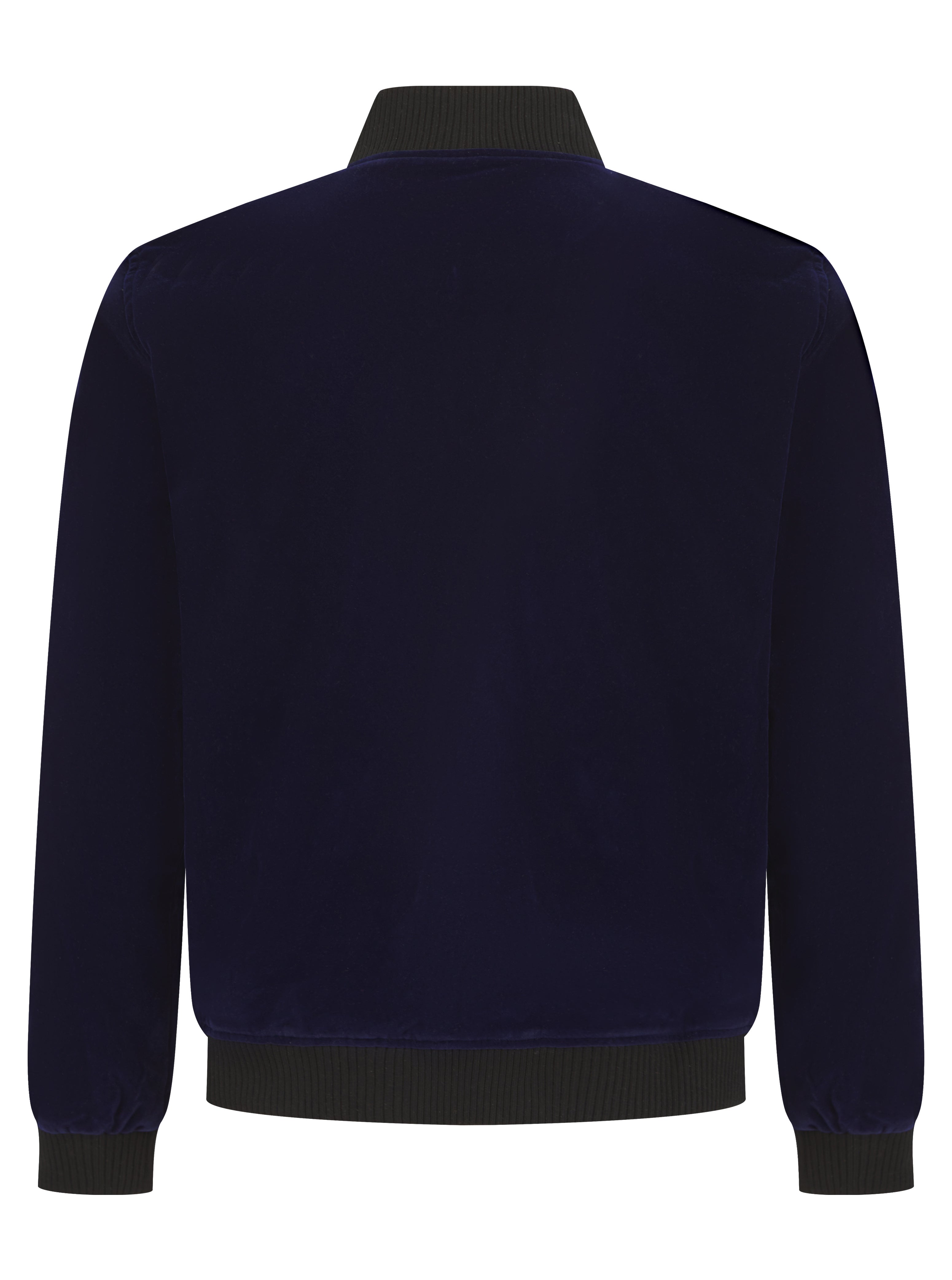 Classic Velvet Navy Reversible Navy Bomber Jacket
