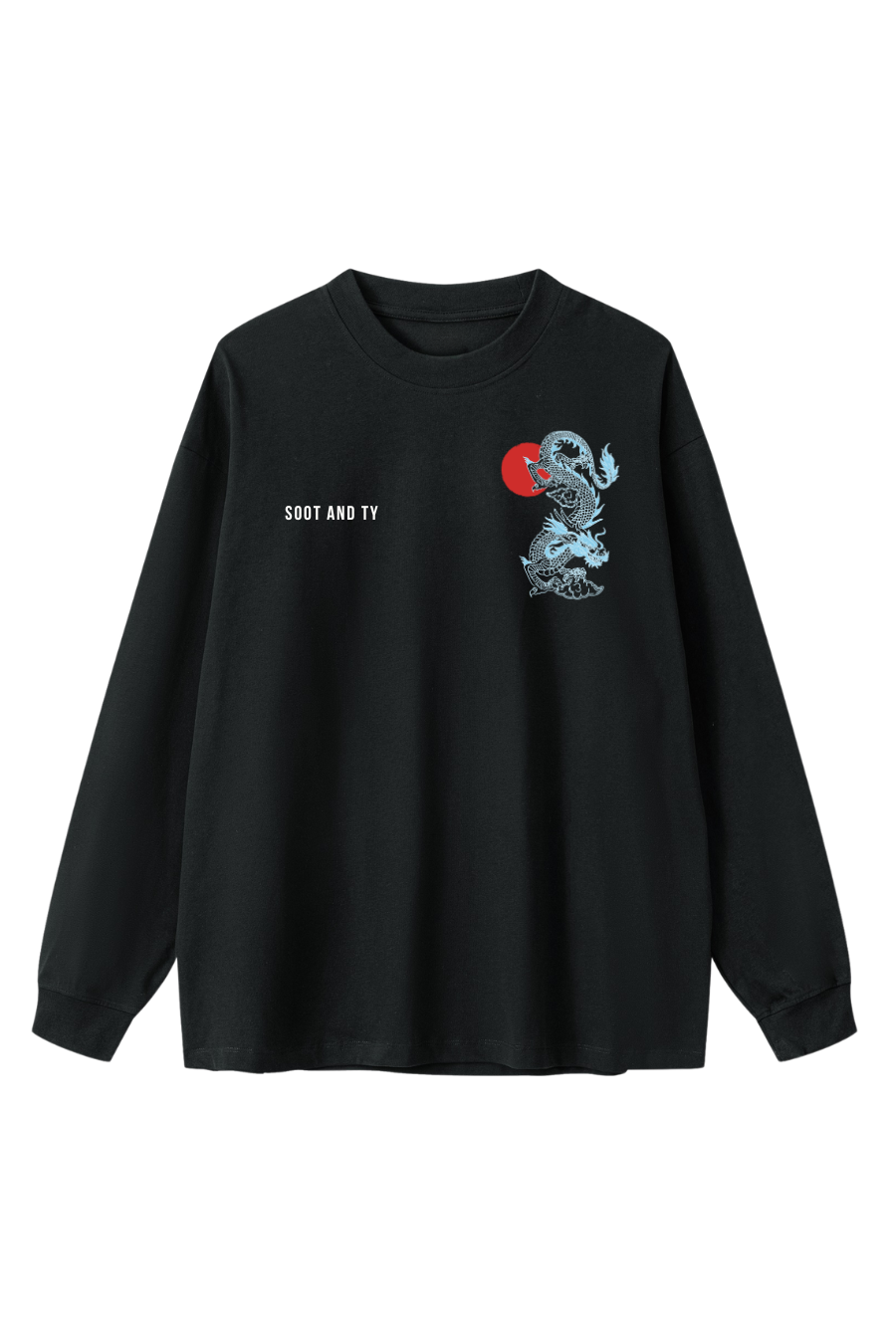 Blue Dragon Oversize Long T-Shirt Black