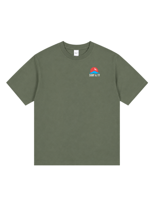 Crane Waves Graphic Relaxed Fit T-Shirt