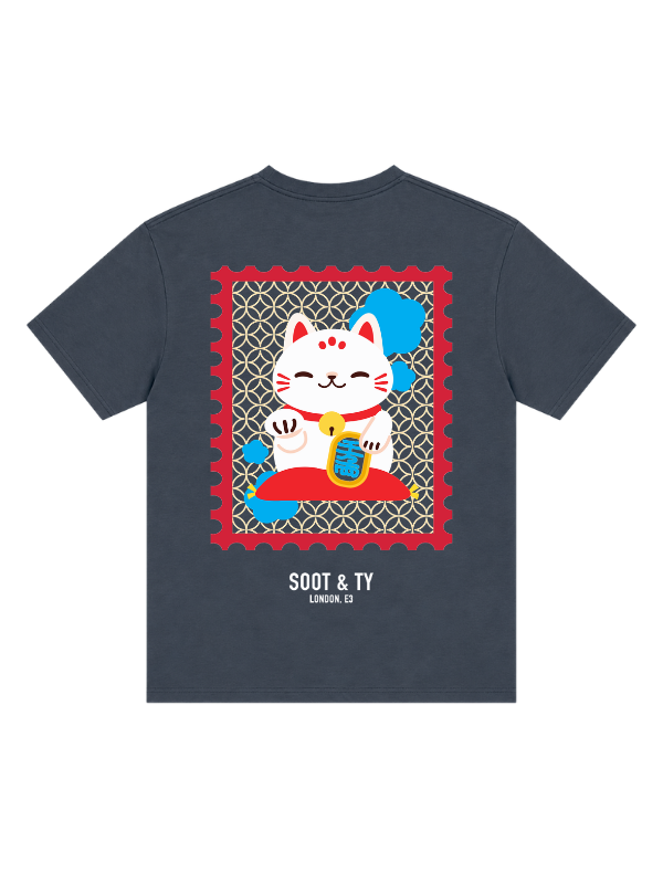 Lucky Cat Graphic Relaxed Fit T-Shirt