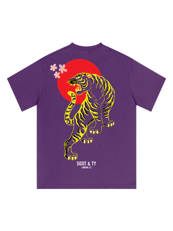 Yellow Tiger Graphic Relaxed Fit T-Shirt