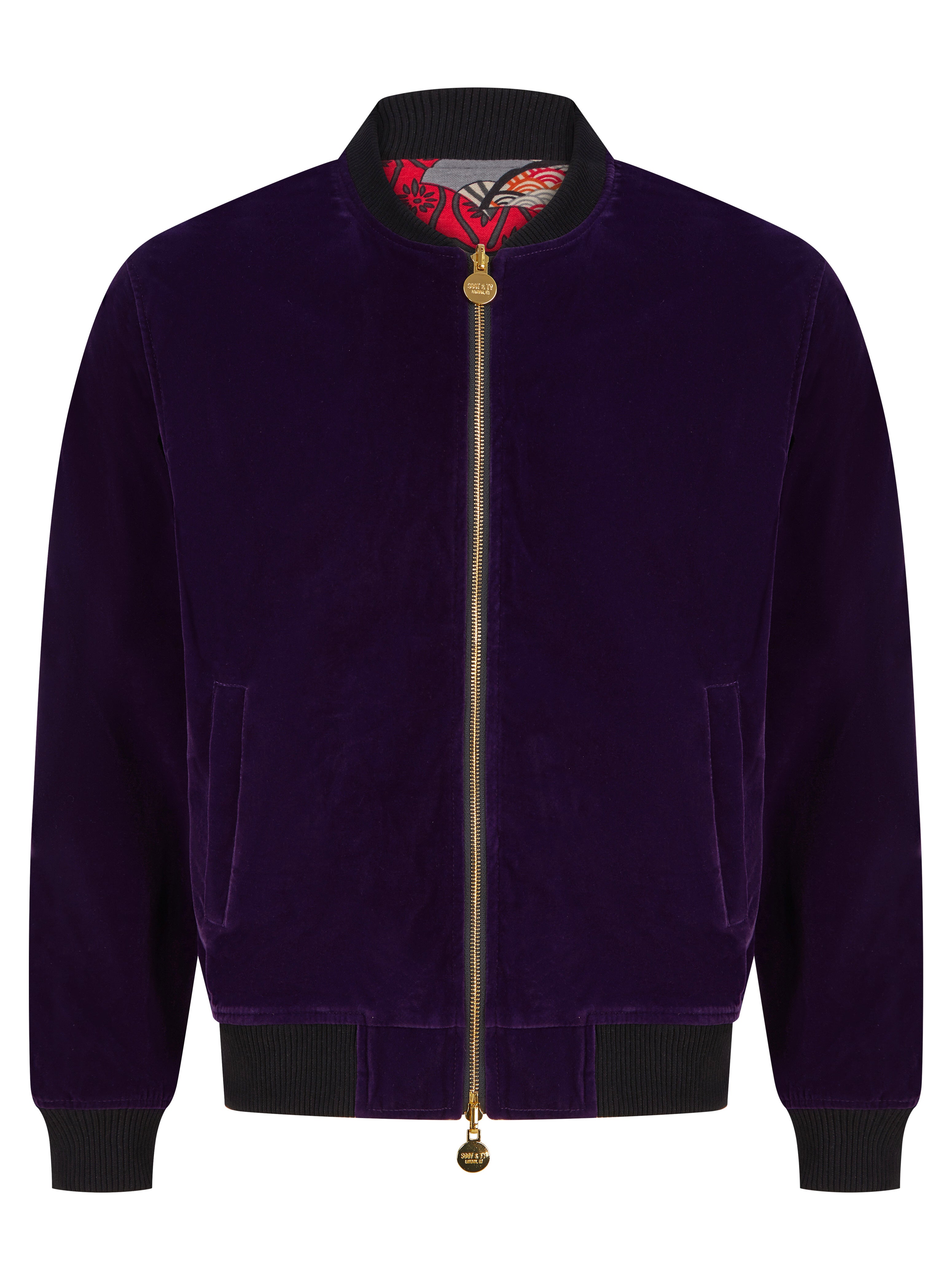 Grimey Official Store,  GBJ124-PRP-U Chaqueta Bomber Reversible  Unisex Grimey Liveution Purple