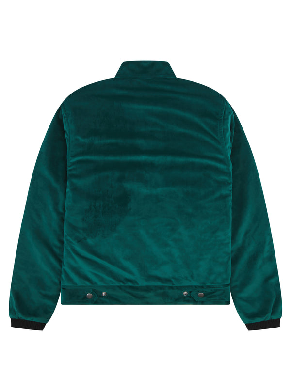 Soot and Ty Kids Velvet Emerald Biker Jacket